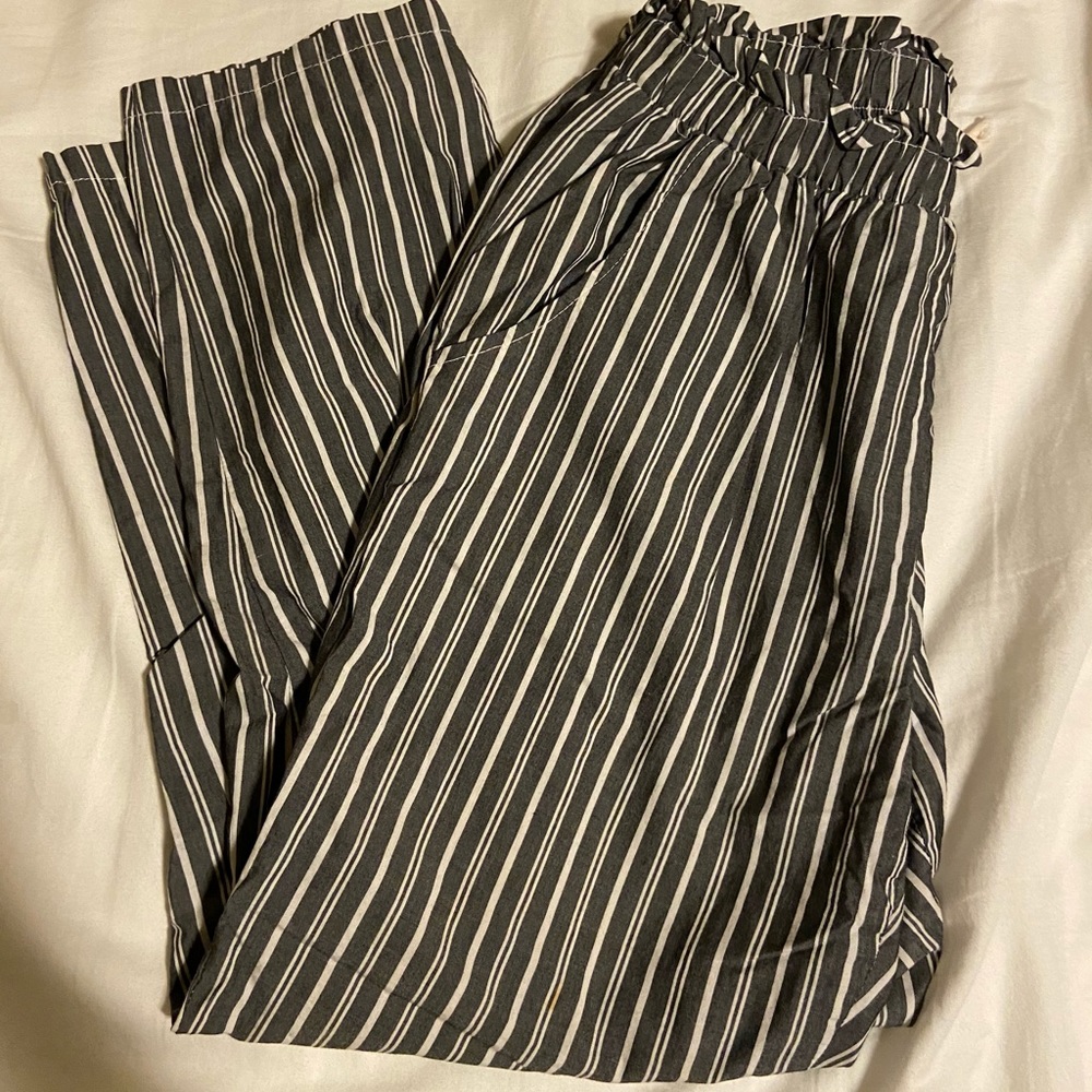 High waisted striped pants